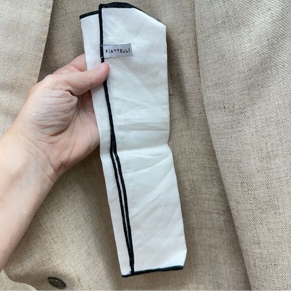 Baroni wool silk blend cream tan suit coat blazer jacket men's 52R Piattelli - Picture 10 of 10